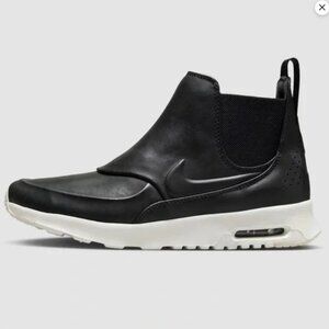 Nike Air Max Thea Mid Sneaker Booties Women's Size 8.5 Black Leather Slip On
